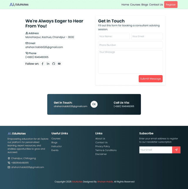 Education LMS Website