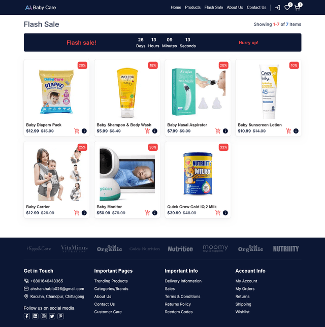 Baby Care Store (Ecommerce)
