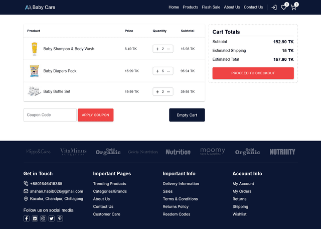 Baby Care Store (Ecommerce)