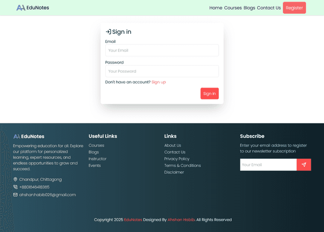 Education LMS Website