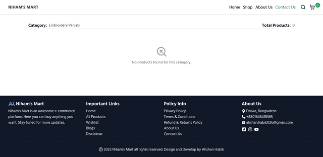 Nihams Mart (Ecommerce)