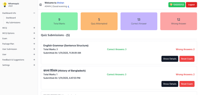 Quiz Managemnet