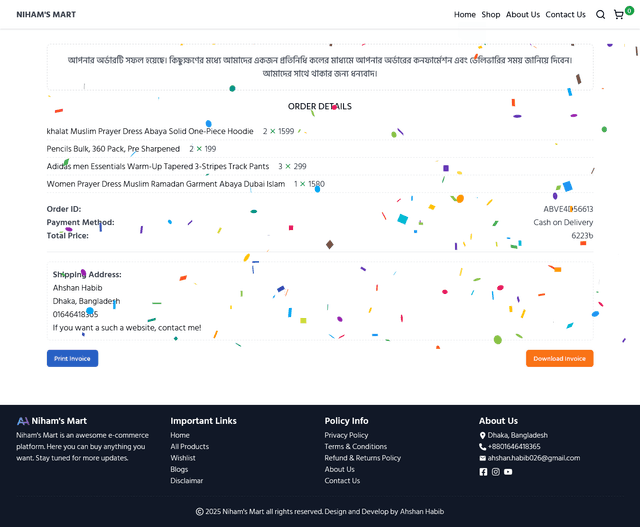 Nihams Mart (Ecommerce)