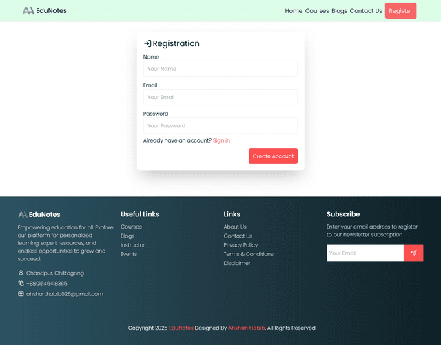 Education LMS Website