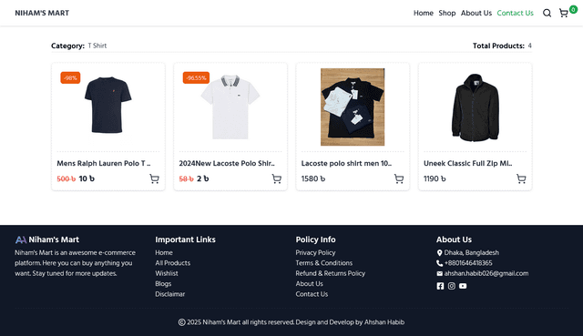Nihams Mart (Ecommerce)